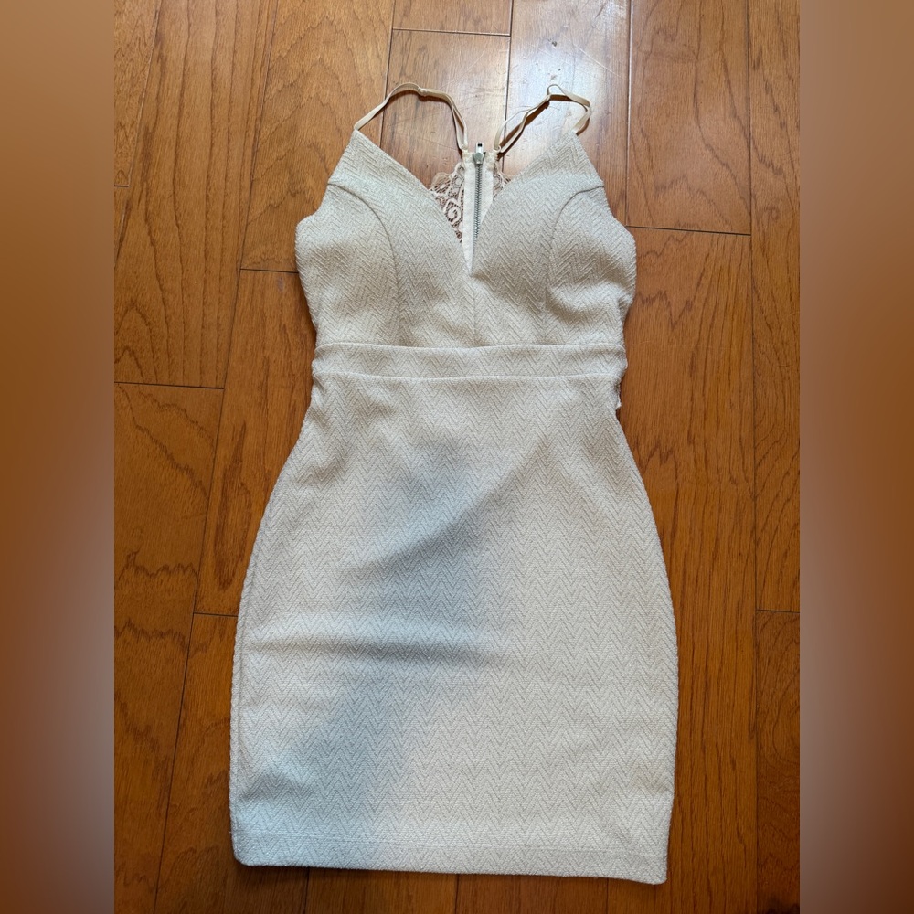 Honey and Rosie Cream Ivory Mini Dress